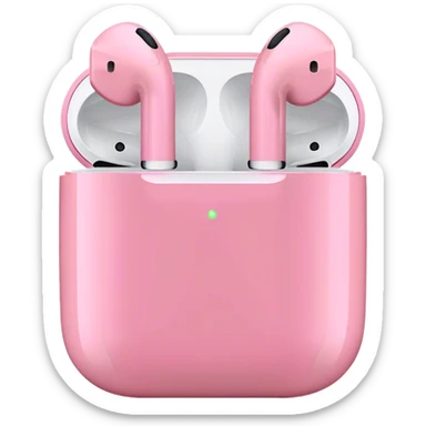 Pink Apple AirPods sticker