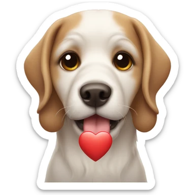 Dog with Heart sticker