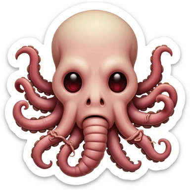 Rotting intestines smile lovecraftian horror sticker