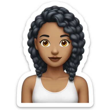 Mixed pretty girl sticker