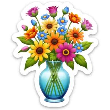 decoração de flores de verão sticker