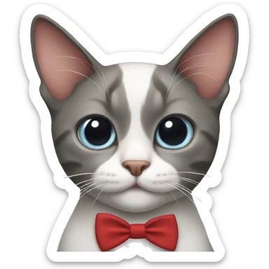 cat with a bow tie  sticker