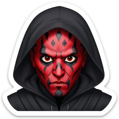 Darth maul with hood  sticker