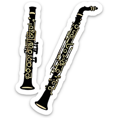 clarinet and oboe sticker