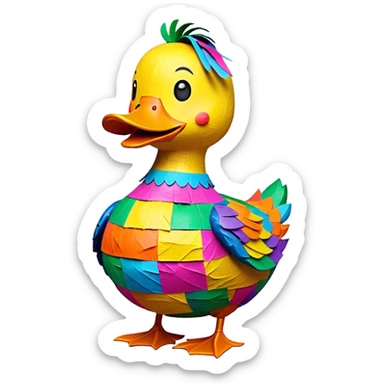 Funny duck piñata  sticker