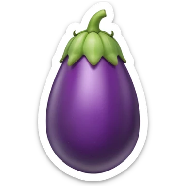 Eggplants touching tips sticker