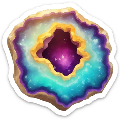 Colorful Geode sticker