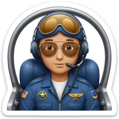 esgle pilot riding plane sticker