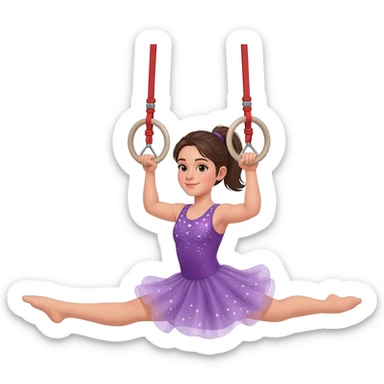 девушка в кольце гимнастика sticker