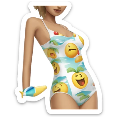 Costal two peice swimsuit  sticker