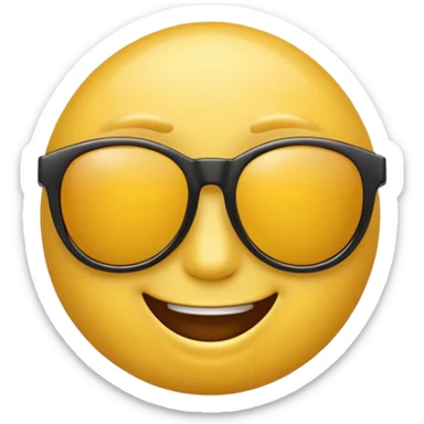 emoji with sunglasses lookin cool sticker