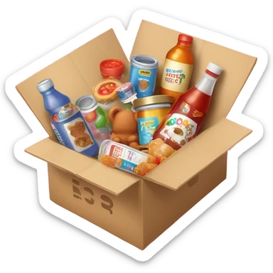 Pet products, hot sauce, snowballs and jars in box sticker