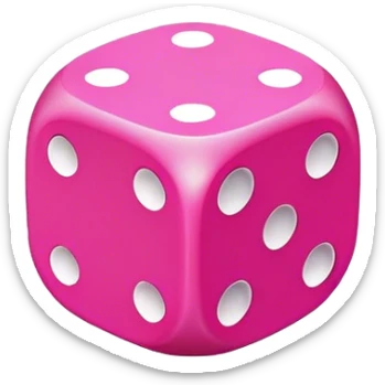 Pink dice sticker