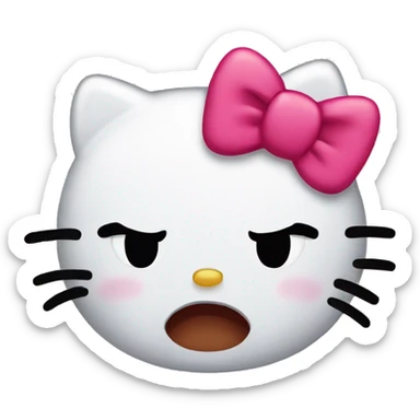 hello kitty crying sticker