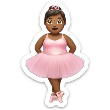 Chubby ballerina sticker