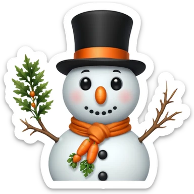 Snowman sticker