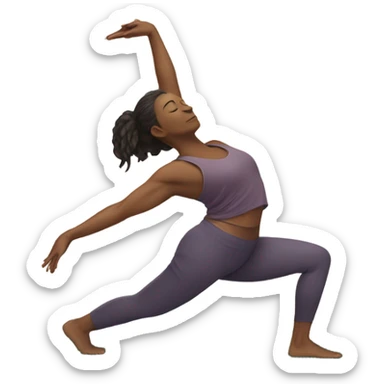 Yoga pose full bridge sticker