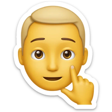 Animated emoji tapping the side of the head duh sticker