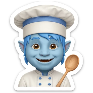 troll the blue chef sticker