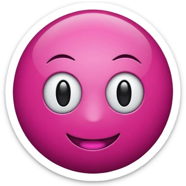 magenta color sphere, Negative : Emoji. sticker