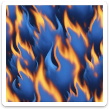 Blue fire like gas sticker