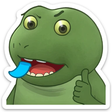 Emoji choking itself sticker