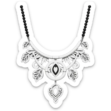 necklace in paper craft style with the text 'Brandi' sticker