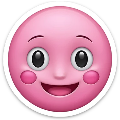 Cute pink emoji sticker