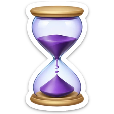 Purple hourglass sticker