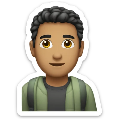 Hispanic and Italian 20 year old man  sticker