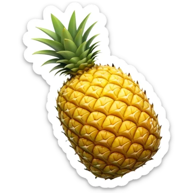 A pineapple flipped 180 degrees clockwise around the y axis  sticker