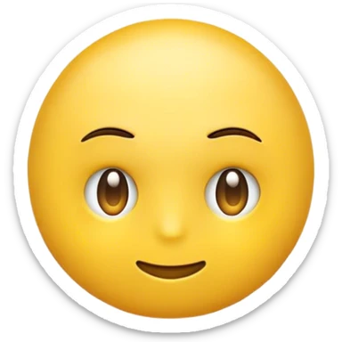 Yellow emoji head facing the left looking to the right sticker