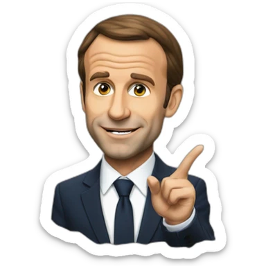 macron se prend une claque sticker
