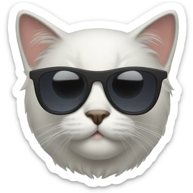 Cat with sunglasses sticker