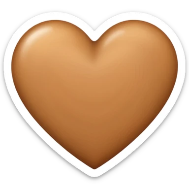 Light brown heart sticker