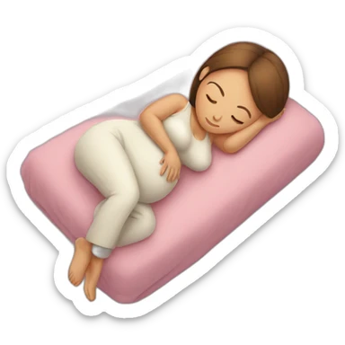 Pregnant sleeping sticker