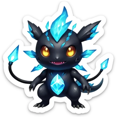 Elemental Dark-type-Electric-type natural Pokémon-Fakémon-creature sticker
