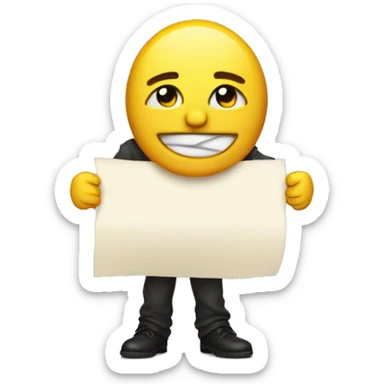 I want a crying emoji holding up a peice of paper that says, "short response". sticker