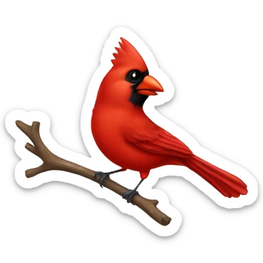 Red Cardinal bird sticker