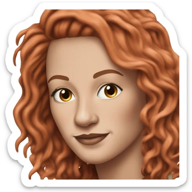 Chappell Roan, is an American singer and songwriter from Missouri. Working with collaborator Dan Nigro, the majority of her music is inspired by 1980s synth-pop copper red hair long sticker