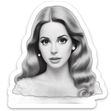 Lana Del Rey “Ultraviolence” letter emoji in black and white. Only text UV sticker