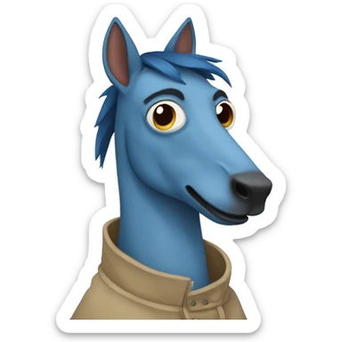 Blue-headed BoJack horseman sticker