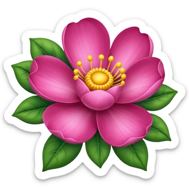 silk flower sticker