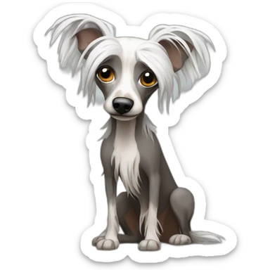 Chinese Crested homeless  sticker