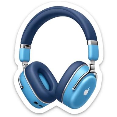 blue AirPods Max headphones sticker