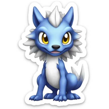 Cute Chibi Lombax-Sergal-Vernid-Fakemon full body sticker