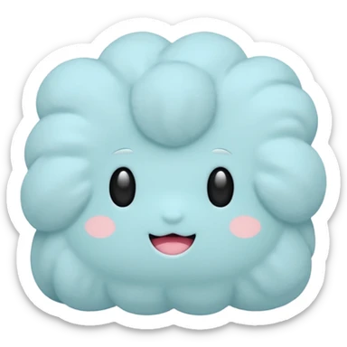 pillow pastel colors without faces sticker