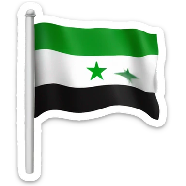 Green syrian flag sticker