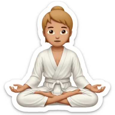 person meditating cross-legged sticker