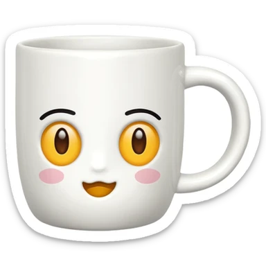 cute mug simplepattern sticker